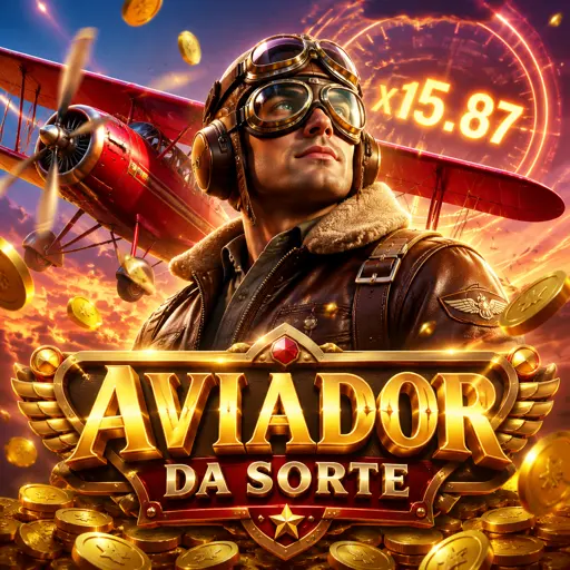 Capa oficial do jogo Aviator, da provedora Spribe, com o avião vermelho sobre a pista