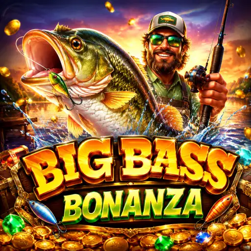 Capa do slot Big Bass Bonanza, da Pragmatic Play, com pescador e robalo
