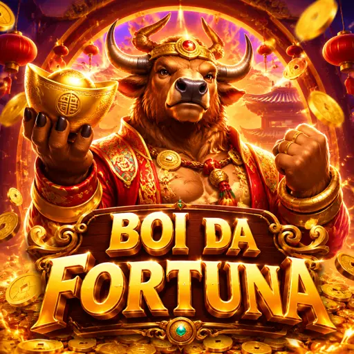 Card do jogo Fortune Ox com o boi da fortuna em dourado